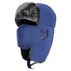 mysuntown Winter Hats for Women Men Trapper Ushanka Hat with Ear Flaps Warm Russian Bomber Hats for Cold Weather Blue - 2 of 4