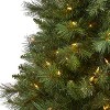 6ft. Slim Mountain Pine Artificial Christmas Tree with 300 Clear Lights and 629 Bendable Branches – Sleek Festive X-Mas Glow - 3 of 4