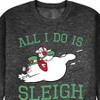 Men's - Frosty the Snowman - All I Do Is Sleigh Graphic Fleece Sweatshirt - 2 of 4