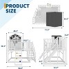 2-Story Elevated Cedar Playhouse for Kids - Outdoor Wooden Playhouse with Climbing Wall & Step Ladder, Modern Design - 3 of 4