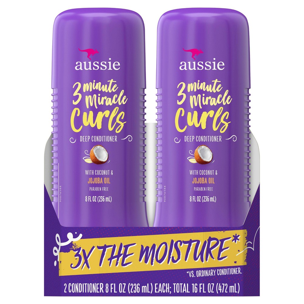 Aussie Miracle Curls 3 Minute Miracle Twin Pack- 16 fl oz
