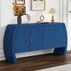 VYNXARIA U-Style Four-Door Ash Veneer Storage Cabinet with Curved Legs - Elegant & Functional - 2 of 4