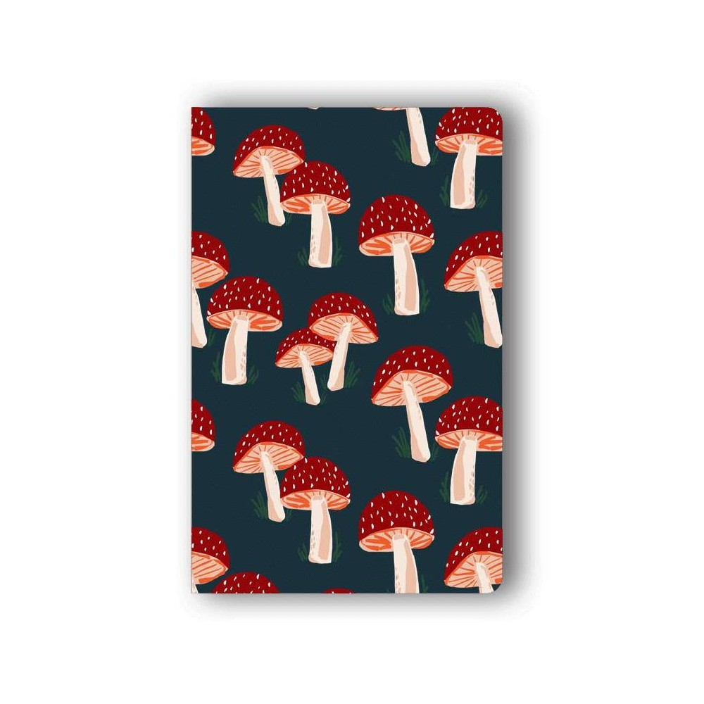 Photos - Notebook Composition  College Ruled Navy Mushrooms Classic Layflat - Denik