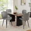 Dining Chairs Set of 2/4/6, Modern Upholstered Pu Leather Kitchen Side Chairs Comfy Backrest - 3 of 4