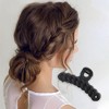 Unique Bargains Frosted Chain Hair Clips Black 1 Pc - 2 of 4