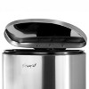 Elama 50Litter  13 Gallon Half Circle Stainless Steel Step Trash Bin with Slow Close Mechanism in Matte Silver - 4 of 4