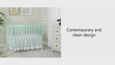 Cool Grey Pinewood 4-in-1 Convertible Mini Crib