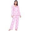 Casual Nights Women's Long Sleeve Rayon Button Down Pajama Set - 2 of 4