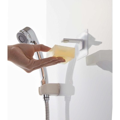 White Stainless Steel Adhesive Magnetic Soap Holder