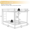SeaCamel Black Full Size Bunk Bed - Full Over Full, Square Tube Iron Frame, Robust & Space-Saving - 3 of 4