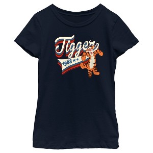 Girl's Winnie the Pooh Red, White, and Blue Tigger T-Shirt - 1 of 4