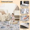 Machine Washable Vintage Floral Printed Area Rug Low Pile Non Slip Stain Resistant Oriental Medallion Design Boho Floor Rug for Living Room Bedroom - 4 of 4