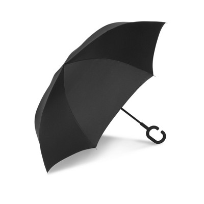 ShedRain UnbelievaBrella Reverse Opening Stick Umbrella - Black/White_3