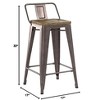 New Pacific Direct Metropolis Low Back Counter Stool,Set of 4 - 4 of 4