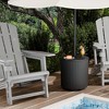 Sevobal Umbrella Bases Heavy Duty Market Stand with Table and Storage Wind Resistant All Weather Design for Patio Deck, Black, 14.8"*14.8"*16.7" - 2 of 4