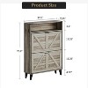 Shoe Cabinet with 2 Flip Drawers, Farmhouse Freestanding Shoes Organizer with Metal Legs, Narrow Shoe Rack Cabinet, Slim Shoes Storage Cabinet - 4 of 4