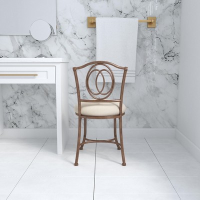 19.5" Emerson Metal Vanity Stool - Hillsdale Furniture