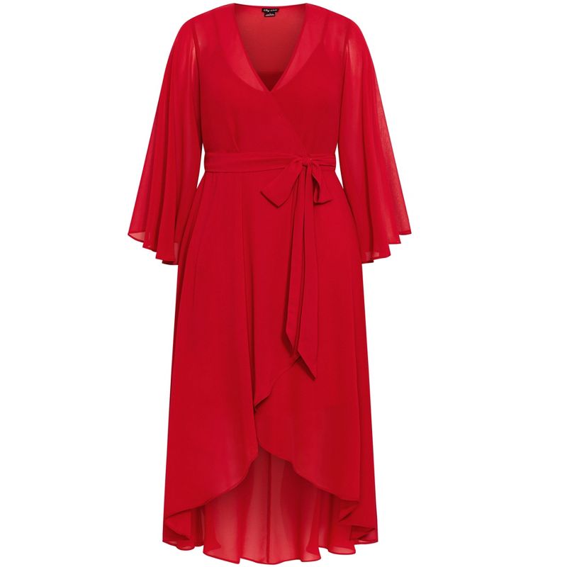 Women's Plus Size Fleetwood Maxi Dress - love red | CITY CHIC, 4 of 7