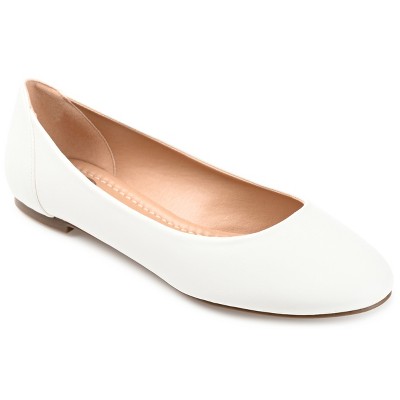 White flat closed toe shoes new arrivals