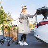 SKONYON Folding Shopping Cart with Swivel Wheels 110 lbs Weight Capacity - 2 of 4