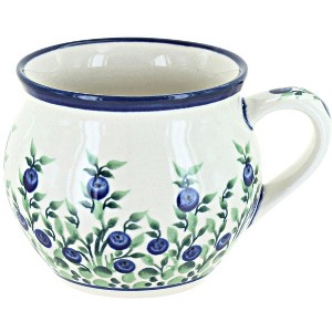 Blue Rose Polish Pottery 911 Zaklady Medium Bell Shaped Mug - 1 of 1