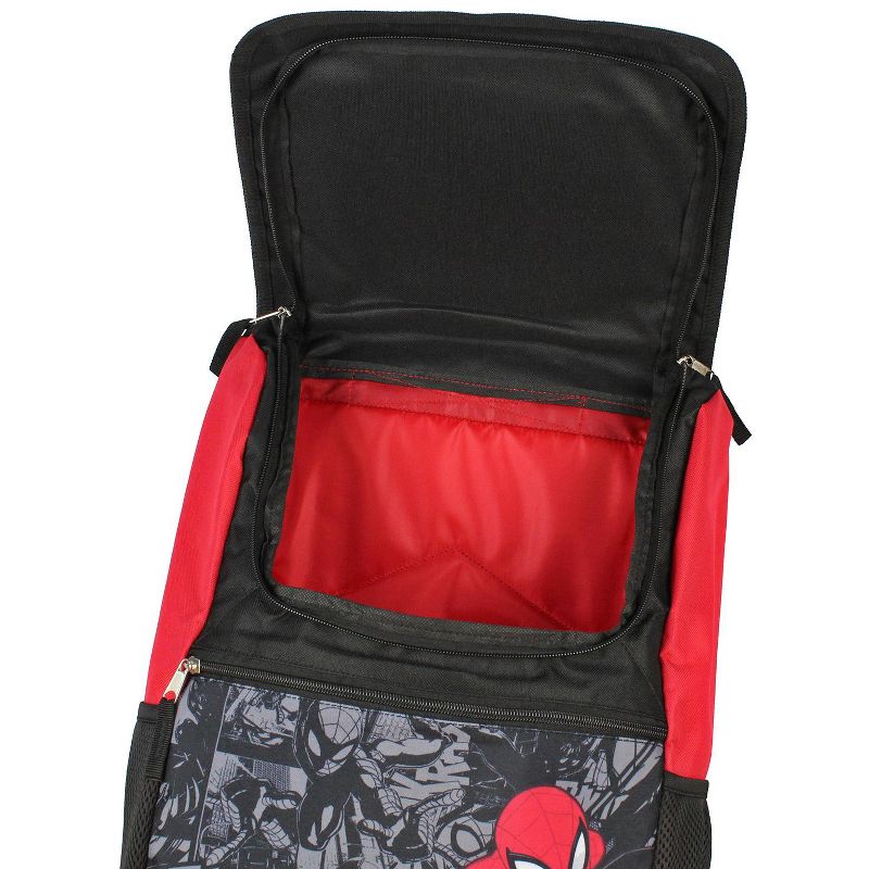 Marvel Spiderman Backpack Front Flap Compartment Travel School Laptop Backpack Black, 5 of 8
