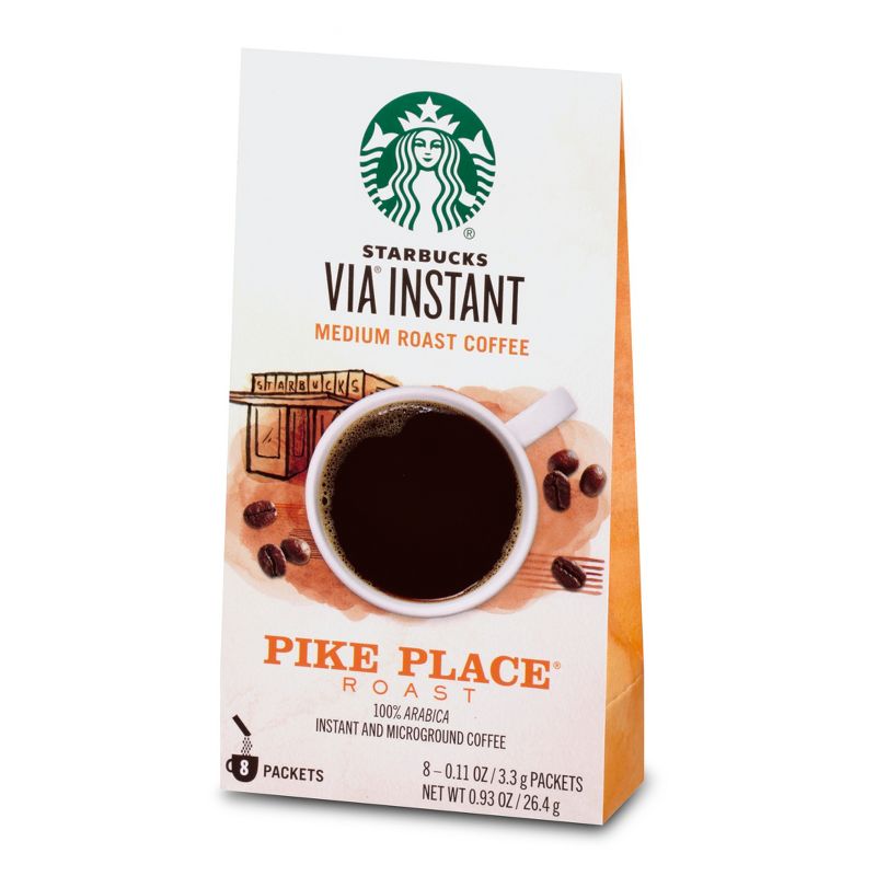 Starbucks VIA Instant Coffee Medium Roast Packets Pike Place Roast Packets - 8ct/0.11oz, 3 of 9