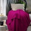 PiccoCasa Sofa Couch Solid Lightweight Cotton Knit Soft Throw Blanket - 3 of 4