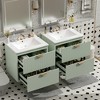 Whisen 24" Bathroom Storage Cabinet Wall-Mounted Bathroom Vanity with Ceramic Sink and 2 Drawers - 2 of 4