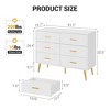 Dresser for Bedroom – 6 Drawer Chest with Gold Metal Handles, Bedroom Dresser with Gold Metal Legs - 2 of 4