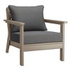 WestinTrends Avalon Outdoor Modern HDPE Patio Club Chairs with Deep Seat Cushions (Set of 2) - 4 of 4