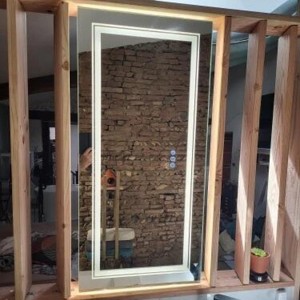 20-55in Oversize Led Dual Illuminated Bathroom Mirror Wall Mounted Antifog Vanity Mirror, Wall Decor Mirror - 1 of 4