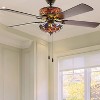 River of Goods 52" LED Glass Tiffany Style Stained Magna Carta Lighted Ceiling Fan: 5-Blade Chandelier Fan with Pull Chain - 2 of 4