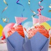 Juvale 100 Pack Medium Tulip Cupcake Liners, Baking Cups, Muffin Wrappers for Birthday Party, Wedding, Blue - 2 of 4