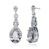 Guili Sterling Silver Teardrop Earrings with Colored Cubic Zirconia – A Mesmerizing Blend of Elegance, Radiance, and Timeless Beauty - 3 of 4