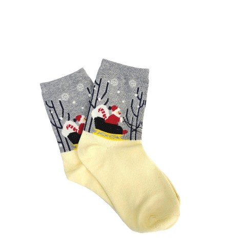 Santa Claus Driving a Sleigh Socks (Women's Sizes Adult Medium) from the Sock Panda - image 1 of 4