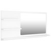 CLIHOME Mirror Engineered Wood, Acrylic Medium Bathroom Mirror Cabinet with 3 Shelves - 4 of 4
