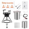 Turkey Fryer, 5000 BTU Aluminum Outdoor Deep Fryer with 0-5 PSI Regulator & Injector Thermometer Kit - 4 of 4