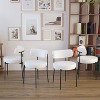 NicBex Velvet Dining Chairs Set of 4,Armless Upholstered Kitchen Chairs with Curved Backrest and Black Metal Legs for Dining Room,Kitchen - 2 of 4