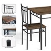 Dyonery 5-Piece Dining Table Set for 4, Kitchen Table and Chairs with Sturdy Metal Frame, Space-Saving Design, Modern Dining Room Furniture - 3 of 4