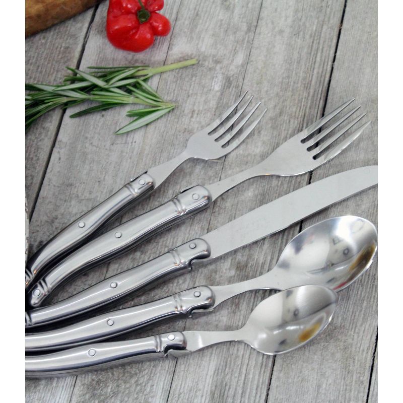 French Home Laguoile 20pc Stainless Steel Silverware Set Silver, 4 of 6