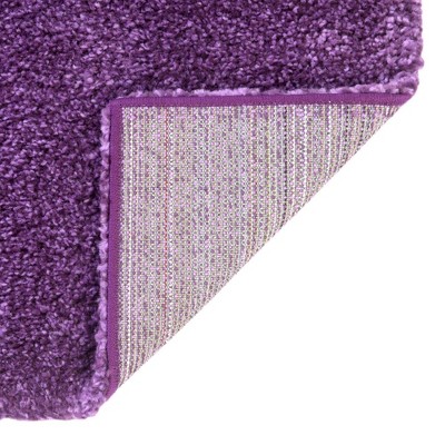 Violet 8' x 10' Solid Shag Synthetic Area Rug