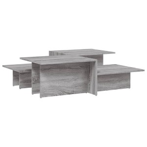 vidaXL Coffee Table Set of 2 Gray Sonoma Engineered Wood Medium - 1 of 4