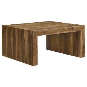 Coaster,Odilia Square Solid Wood Coffee Table Auburn - 1 of 4