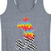 Women's - Disney - Mickey Silhouette Drip Checker Graphic Racerback Tank - 2 of 4
