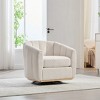 Hrinhom 32.3"W 360°Chenille Swivel Chair,Tufted Pumpkin-Shape Armchair - 2 of 4