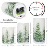 Pack 3 Christmas Decor Flameless Flickering Candles with Automatic Timers, Battery Operated - 2 of 4