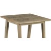 Vynxaria Mid-Century Modern Square End Table - Light Brown Natural Finish, Solid Wood Herringbone/Chevron Top, Bottom Shelf - 4 of 4