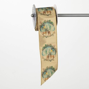 15'L Sullivans Christmas Woodland Deer Plaid Ribbon, Multicolor - 1 of 4
