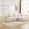 Acekool 108" L-Shaped Cloud Sectional - No Assembly Corduroy Sofa with Chaise & Deep Seating for Living Rooms - 2 of 4